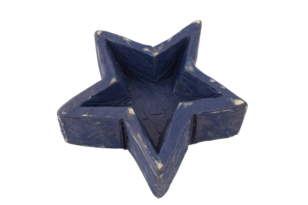 Star Dough Bowl-Small-7x7-Candle Ready- Blue Customize it..