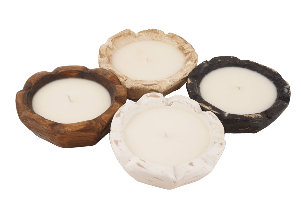 Wooden Stubby mini flower candle bowl Cusomize it..