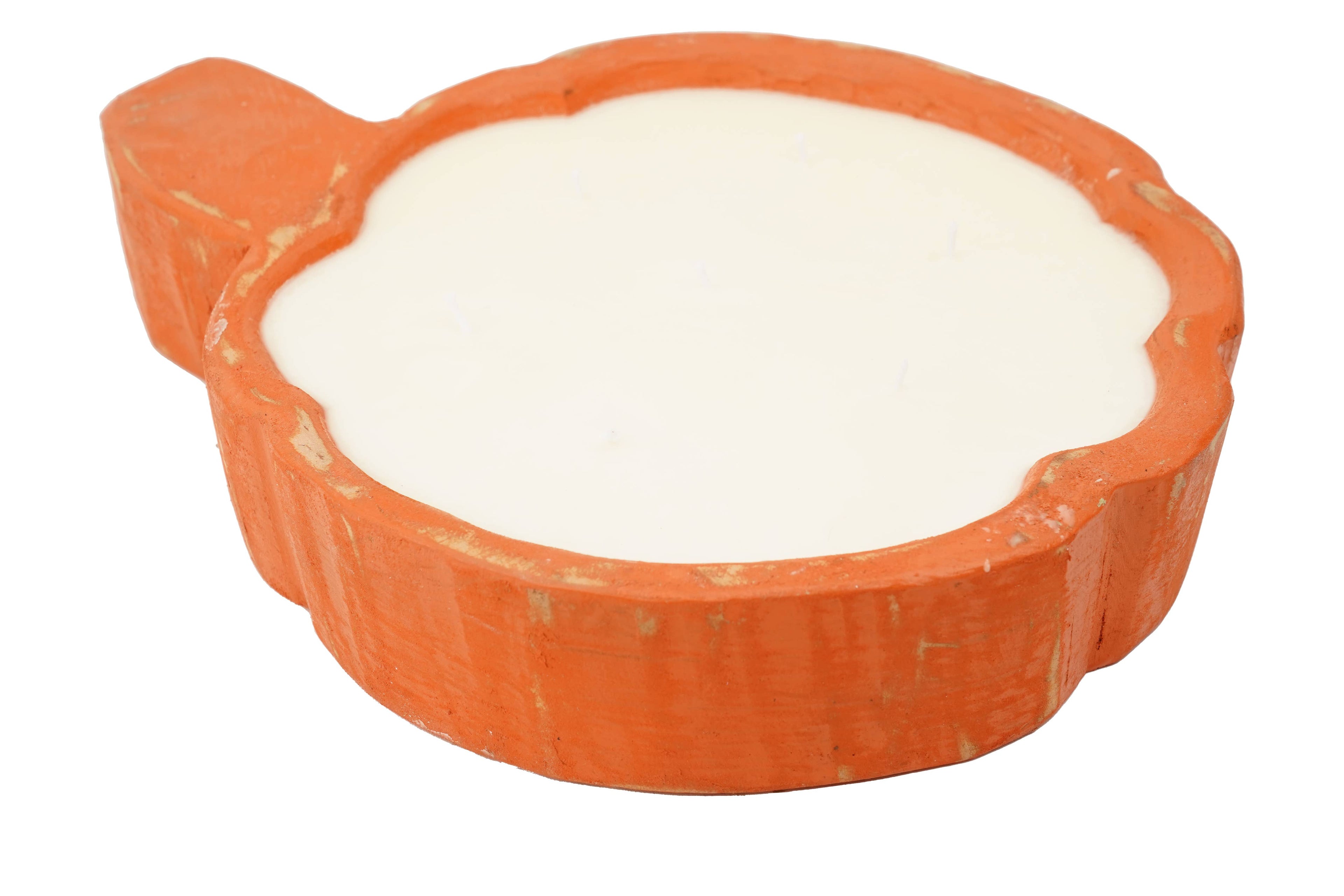 Pumpkin Large-Dough Bowl-Candle Ready 32-40oz  Harvest Orange Empty Customize it!