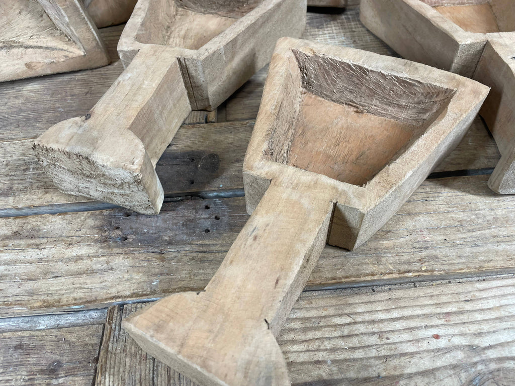 Wooden Martini Glass Dough Bowl-6x10-Candle Ready-Raw-