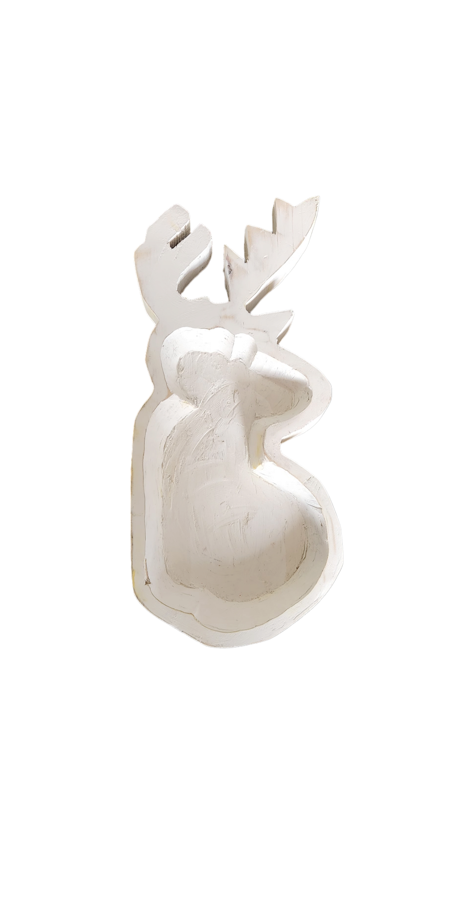 Wooden Deer Dough Bowl: Brown- Empty Custom price varies