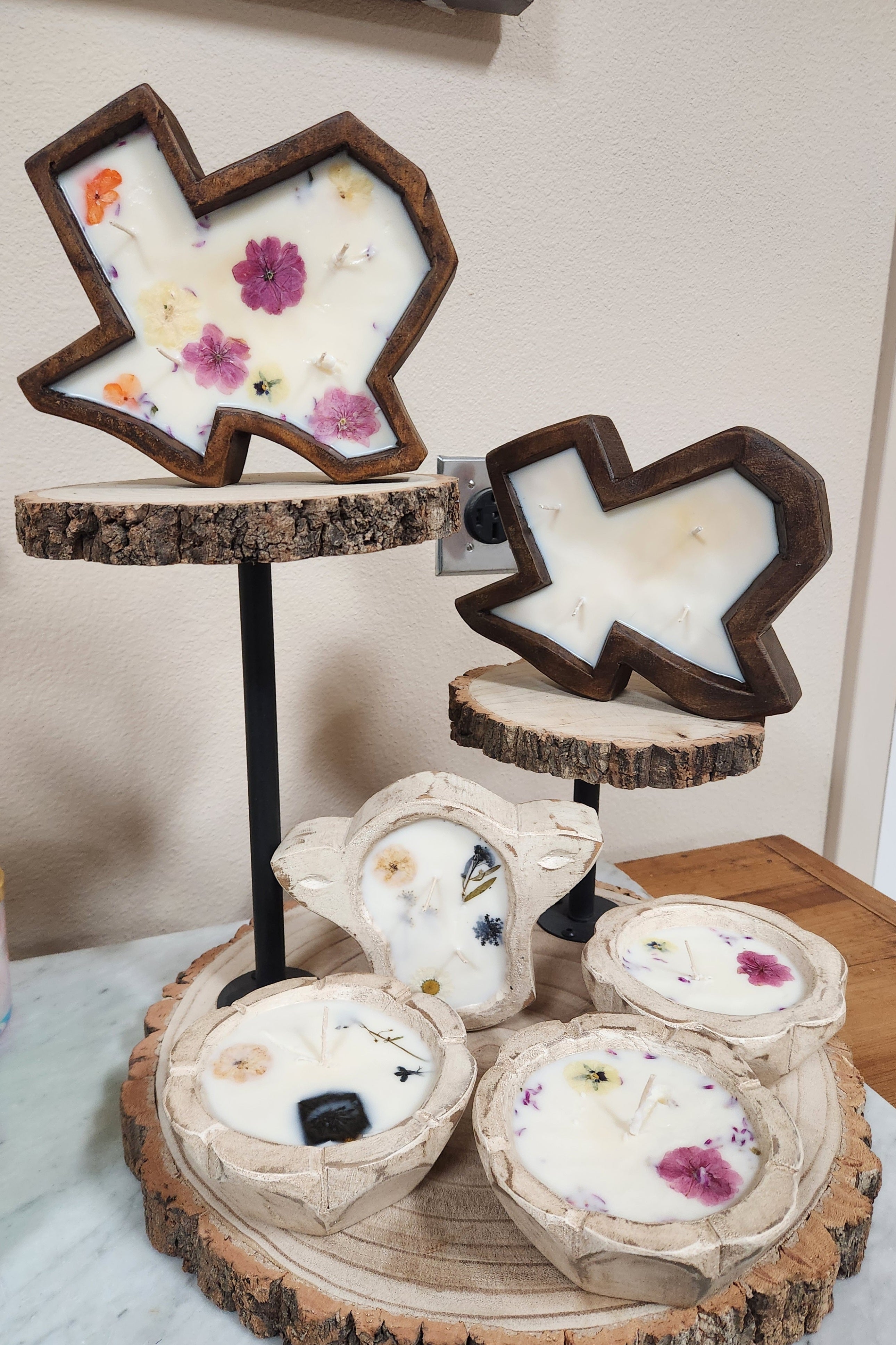 Texas Wooden Dough Bowl Scent- Hibiscus Rain Forest