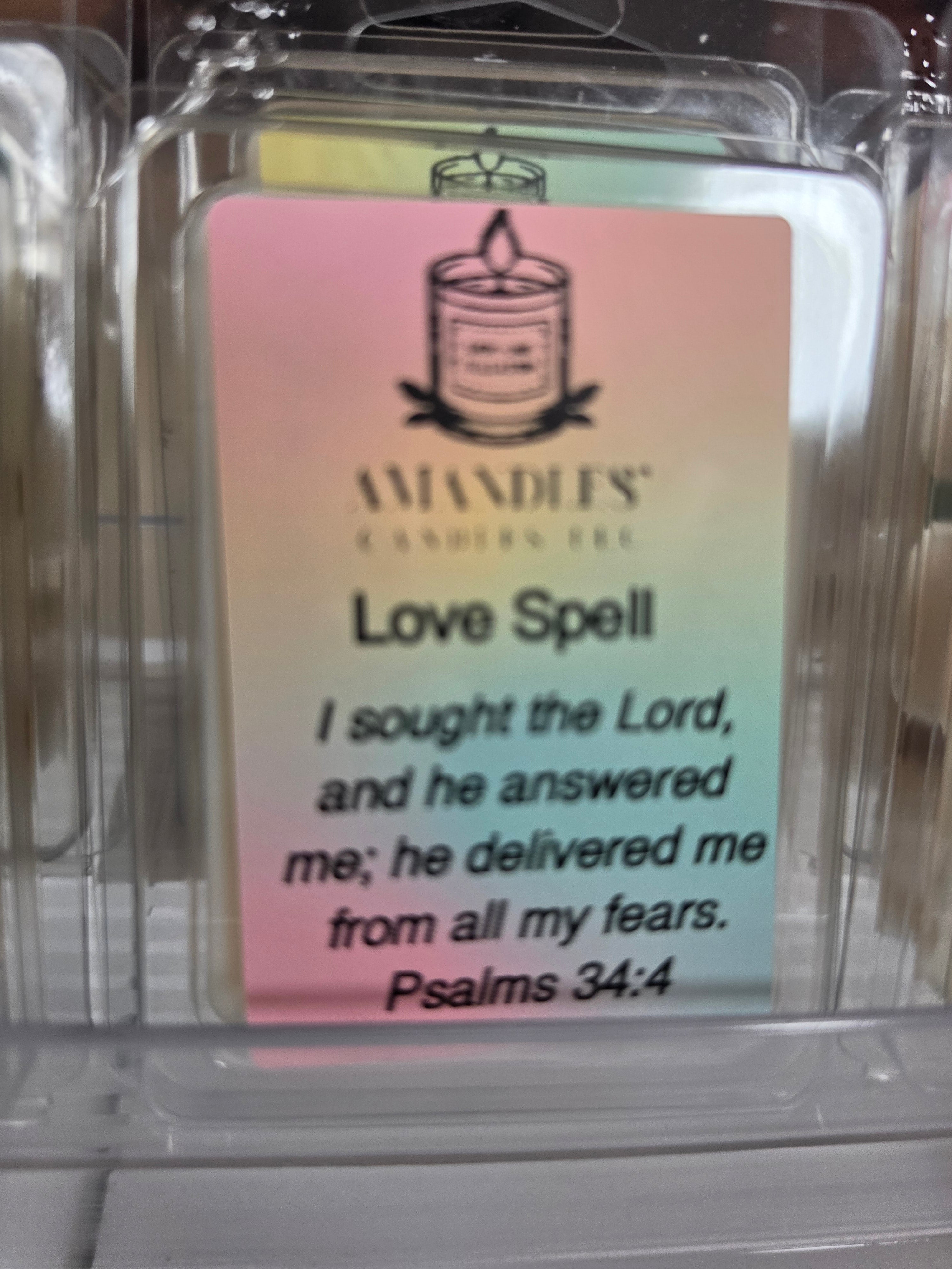 Amandles' Candles Love Spell Scented Wax Melts.