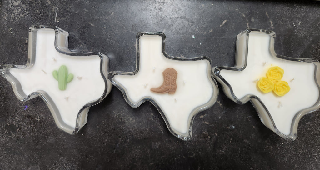 Soy Wax Candle - Texas Shaped Jar Collection: Cactus Ridge