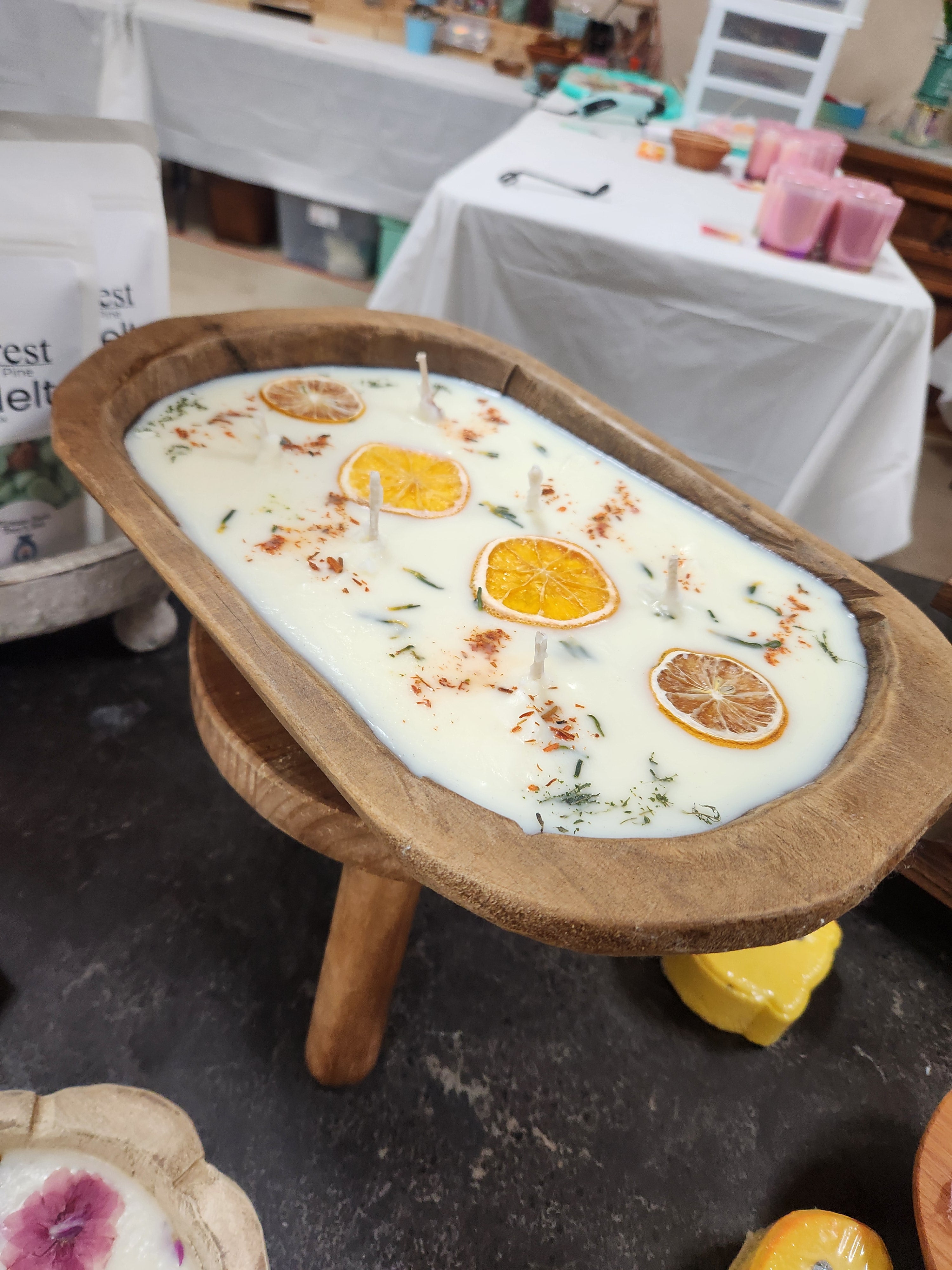 42oz Red Currant Wooden Dough Bowl Candle