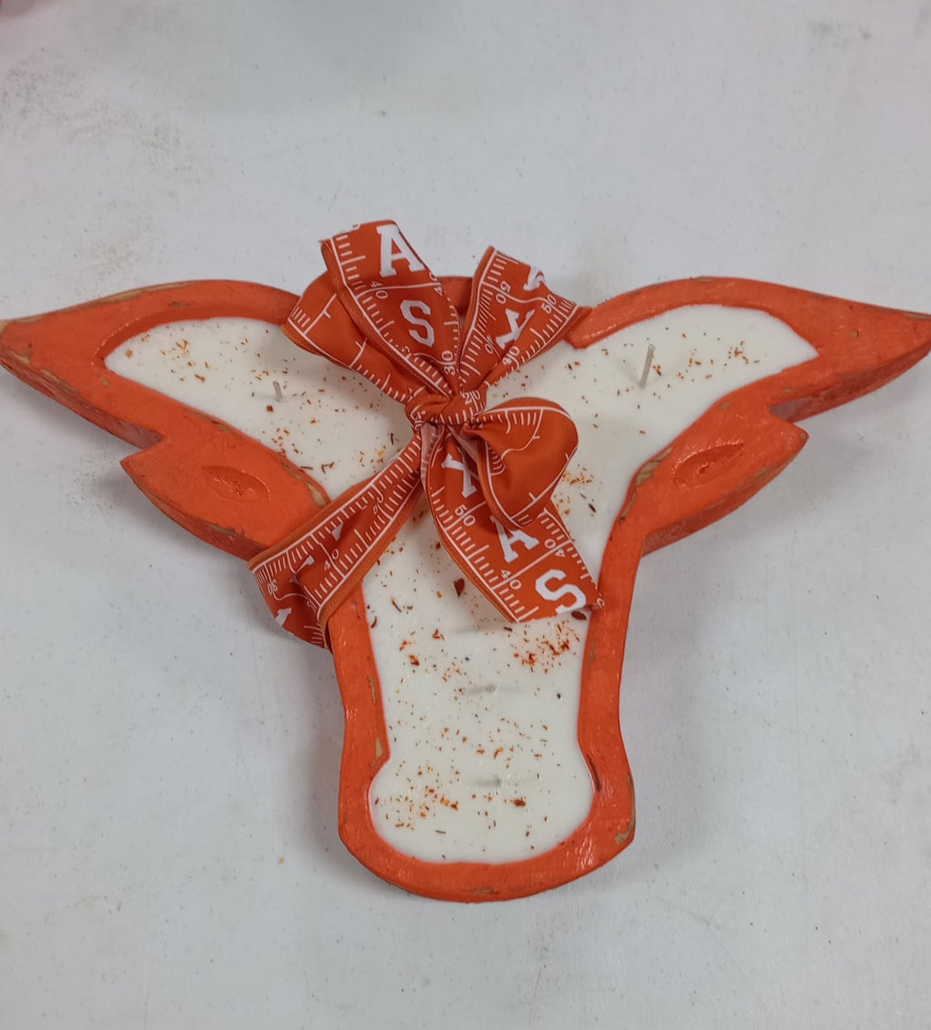 Long Horn 10x18 34oz Wooden Dough Bowl Candle Customize it.